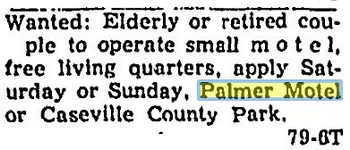 Palmer Motel - April 1967 Ad
